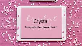  Presentation with confetti - Amazing theme having the text bridal shower backdrop and a lemonade colored foreground