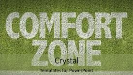  Presentation with zone - Presentation design featuring the text comfort zone background and a seafoam green colored foreground