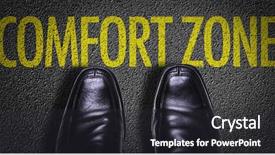  Presentation with risk top view - Slide deck enhanced with the text comfort zone background and a dark gray colored foreground