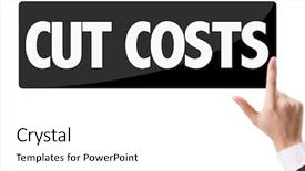  Presentation with cost cut - Presentation theme enhanced with the text cut cost background and a white colored foreground