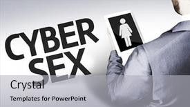  Presentation with sex - Beautiful theme featuring the text cyber sex backdrop and a light gray colored foreground