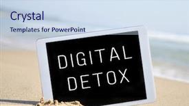  Presentation with detox - Colorful PPT layouts enhanced with the text digital detox backdrop and a sky blue colored foreground