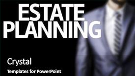  Presentation with estate planning - PPT theme featuring the text estate planning background and a black colored foreground