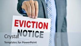  Presentation with gray - Slide set consisting of the text eviction notice background and a light blue colored foreground