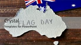 Presentation with australia - Colorful slides enhanced with the text flag day backdrop and a light gray colored foreground