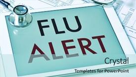  Presentation with alert - Colorful presentation design enhanced with the text flu alert backdrop and a light blue colored foreground