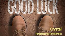  Presentation with good luck - Amazing PPT layouts having the text good luck backdrop and a tawny brown colored foreground