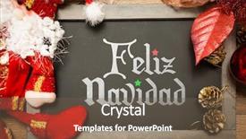  Presentation with christmas card - Colorful PPT theme enhanced with the text happy christmas backdrop and a tawny brown colored foreground