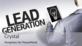  Presentation with lead - Slides with the text lead generation background and a light gray colored foreground