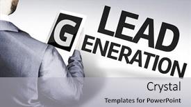  Presentation with lead - PPT theme having the text lead generation background and a light gray colored foreground