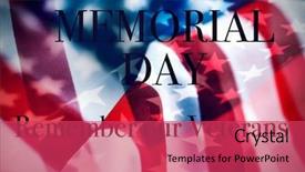  Presentation with armed forces - Slide set with the text memorial day background and a red colored foreground