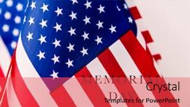  Presentation with armed forces - Colorful presentation theme enhanced with the text memorial day backdrop and a red colored foreground