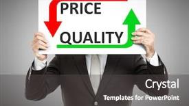  Presentation with price - Beautiful presentation featuring the text price quality backdrop and a dark gray colored foreground