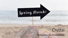  Presentation with spring break - Presentation design featuring the text spring break background and a mint green colored foreground