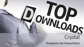  Presentation with download - Colorful slide deck enhanced with the text top download backdrop and a light gray colored foreground