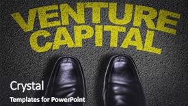  Presentation with shoes - Slide deck with fund goals - top view of business shoes background and a dark gray colored foreground