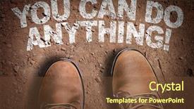  Presentation with yes - Colorful slides enhanced with the text you can backdrop and a tawny brown colored foreground