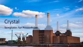  Presentation with power bank - PPT theme having the thames in 2013 background and a light blue colored foreground
