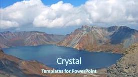  Presentation with north korea - Presentation theme with the top of famous background and a ocean colored foreground