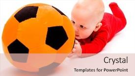  Presentation with baby toy - Slides with the toy soccer ball background and a lemonade colored foreground