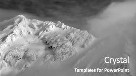  Presentation with mountain snow - Beautiful presentation design featuring the transylvanian alps romania backdrop and a gray colored foreground