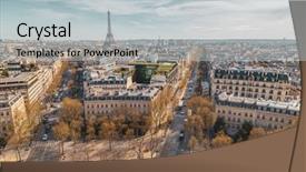  Presentation with eiffel tower - Amazing slides having the triumphal arch champ backdrop and a light gray colored foreground