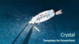  Presentation with anchors - Presentation with the tropical calm sea background and a ocean colored foreground