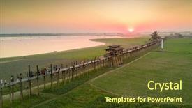  Presentation with wood bridge - Theme featuring the u-bein bridge background and a tawny brown colored foreground