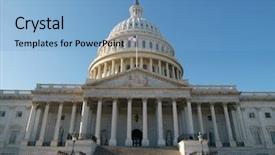  Presentation with united states capitol building - PPT layouts enhanced with the united states capitol background and a light blue colored foreground