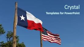  Presentation with united states flag - Beautiful slides featuring the united states flag backdrop and a ocean colored foreground