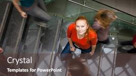  Presentation with stairway - Amazing theme having the-university-college-students-rushing backdrop and a tawny brown colored foreground