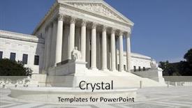  Presentation with supreme court - PPT theme with the us supreme court background and a soft green colored foreground