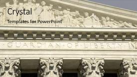  Presentation with supreme court - Presentation theme having the us supreme court background and a soft green colored foreground