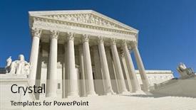  Presentation with supreme court - Audience pleasing PPT theme consisting of young businessman holding burning torch in hand backdrop and a dark gray colored foreground