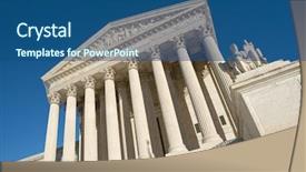  Presentation with supreme court - Slide deck with the us supreme court background and a ocean colored foreground