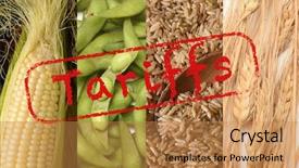  Presentation with rice corn - Slides featuring the usa and china background and a coral colored foreground