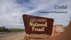  Presentation with united states - Presentation theme with coconino national forest united states background and a light blue colored foreground