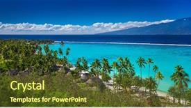 Presentation with palm beach - Cool new presentation with the view of tahiti backdrop and a tawny brown colored foreground