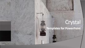  Presentation with lamps - PPT layouts with the wall of old background and a gray colored foreground