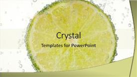  Presentation with lime - Colorful presentation enhanced with the water with bubbles backdrop and a yellow colored foreground