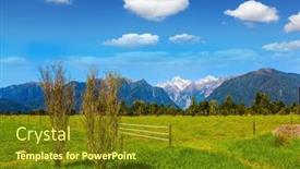  Presentation with journey - Cool new PPT layouts with the-way-to-lake-matheson backdrop and a tawny brown colored foreground