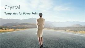  Presentation with way - Cool new PPT theme with the-way-to-success-mixed backdrop and a sky blue colored foreground