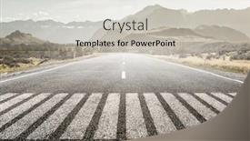  Presentation with way - Cool new theme with the-way-to-success backdrop and a light gray colored foreground