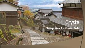  Presentation with preserved - Cool new slide set with the well preserved village backdrop and a tawny brown colored foreground