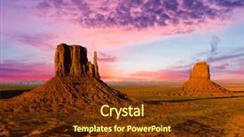  Presentation with indian monument - Beautiful slide deck featuring the west and east backdrop and a tawny brown colored foreground