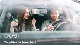  Presentation with fashion - Audience pleasing slides consisting of the wheel front view backdrop and a gray colored foreground