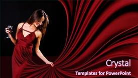  Presentation with black women - PPT theme consisting of the whine on black background and a wine colored foreground