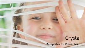  Presentation with blind - PPT theme enhanced with the white window blind background and a lemonade colored foreground