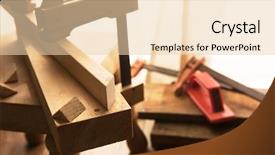  Presentation with camp - Theme enhanced with wood working project background and a lemonade colored foreground