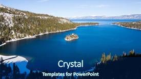  Presentation with tahoe - Colorful PPT theme enhanced with the winter lake tahoe backdrop and a ocean colored foreground